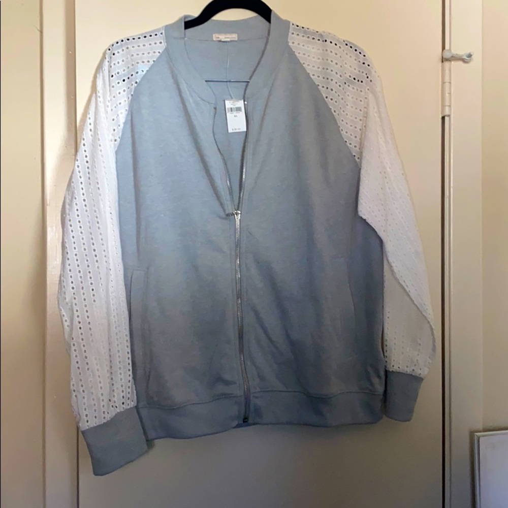 Gray Bomber Jacket
